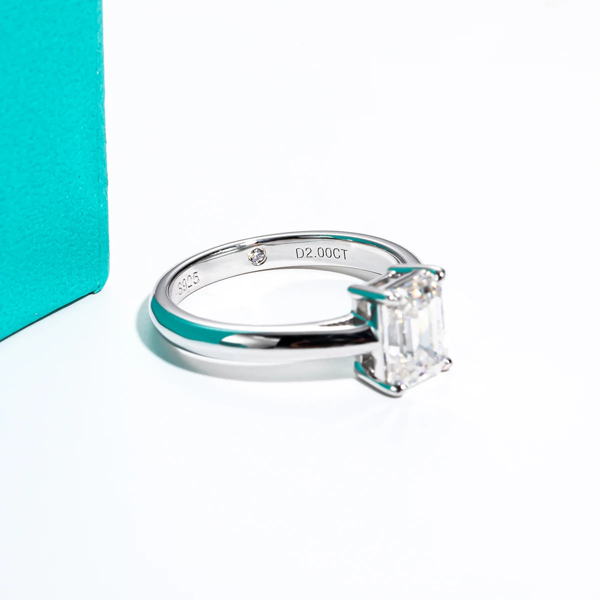 טבעת מלבן עיצוב נקי - Secret